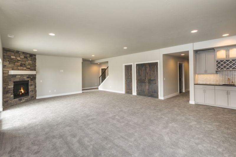 Finished Basement with Fireplace