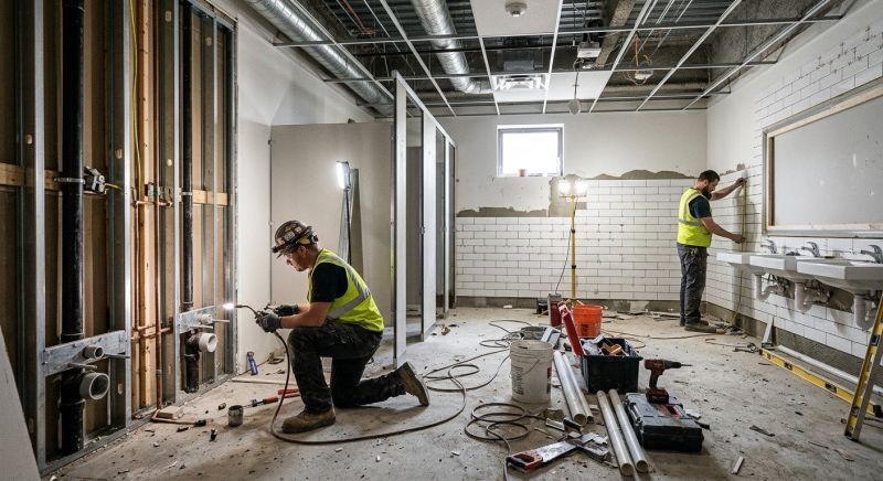 Industrial Bathroom Renovation in Denver County, CO
